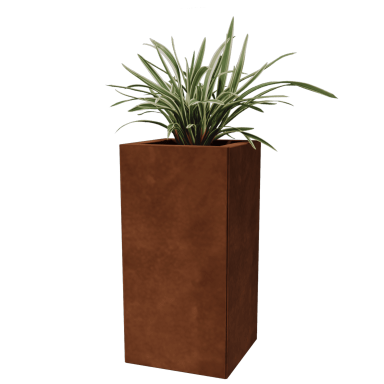 Donica ze stali corten - Kwadratowe - 30 x 30 cm