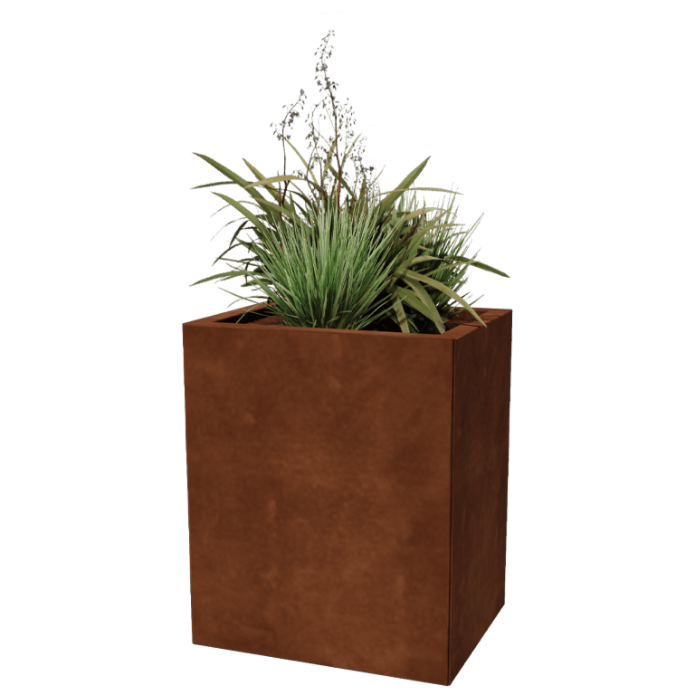 Donica ze stali corten - Prostokątne - 40 x 50 cm