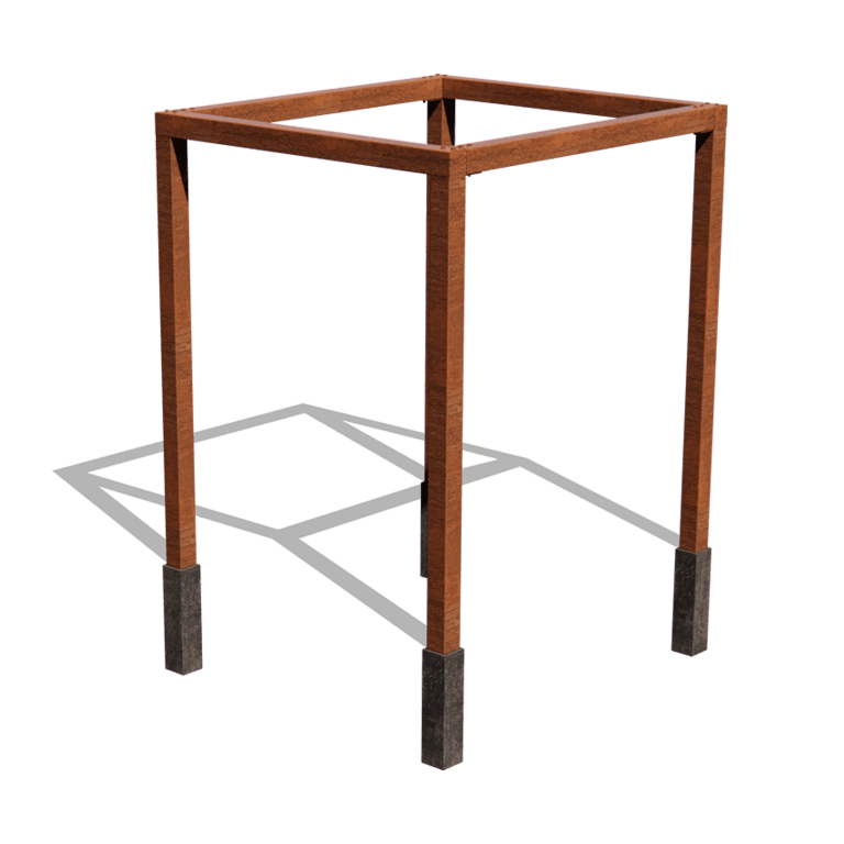 Pergola ze stali corten - Kwadratowe - 224 x 200 x 230 cm