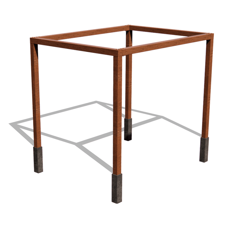 Pergola ze stali corten - Prostokątne - 324 x 250 x 230 cm