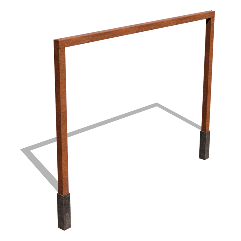 Pergola ze stali corten - Proste - 400 x 230 x 230 cm