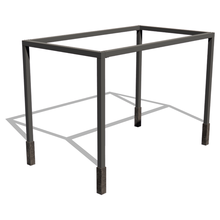 Stalowa pergola - Prostokątne - 424 x 250 x 230 cm