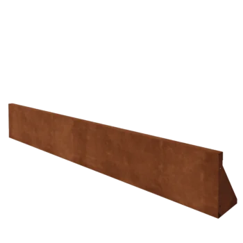 Mur oporowy ze stali corten - Proste - 200 x 30 cm