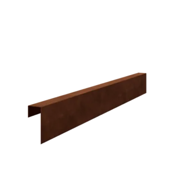 Profil przejściowy ze stali corten - 15 x 6 x 5 cm - 240 cm
