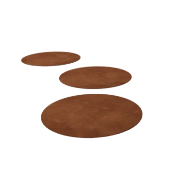 Płytka ogrodowa ze stali corten - Okrągłe - 50 cm
