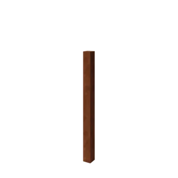 Słupek ogrodzeniowy dekoracyjny ze stali corten - 12 x 12 x 150 cm