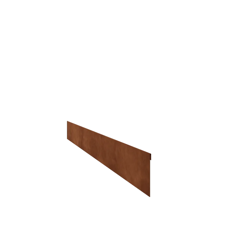 Obrzeże trawnikowe ze stali corten - Zagięte - Wysokość 13 cm - 240 cm