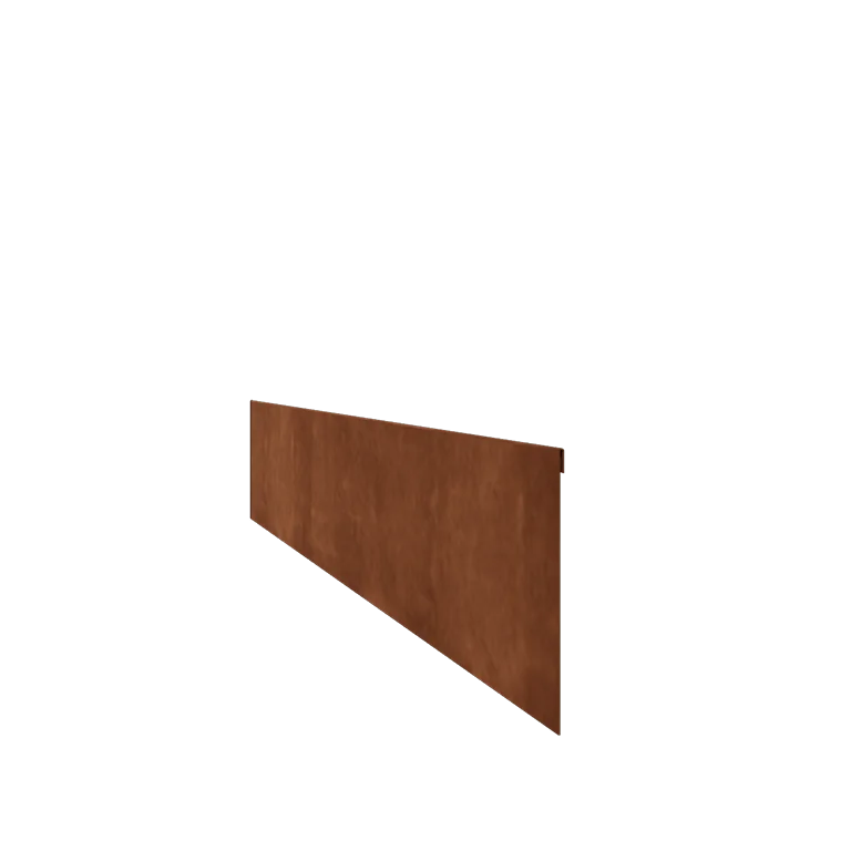 Obrzeże trawnikowe ze stali corten - Zagięte - Wysokość 23 cm - 150 cm