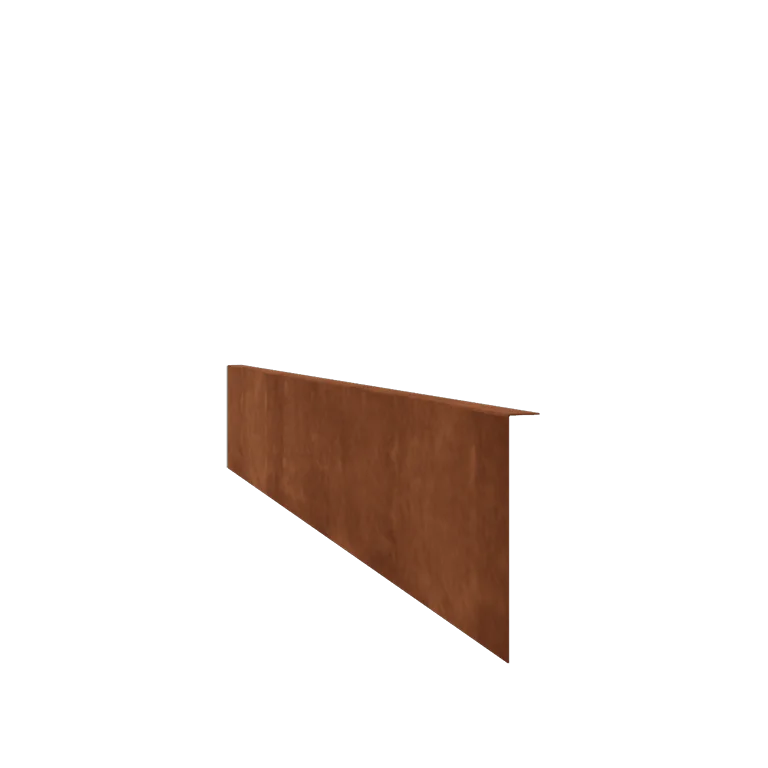 Obrzeże trawnikowe ze stali corten - Odgięte - Wysokość 22 cm - 240 cm
