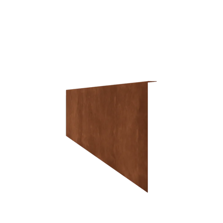 Obrzeże trawnikowe ze stali corten - Odgięte - Wysokość 34 cm - 240 cm