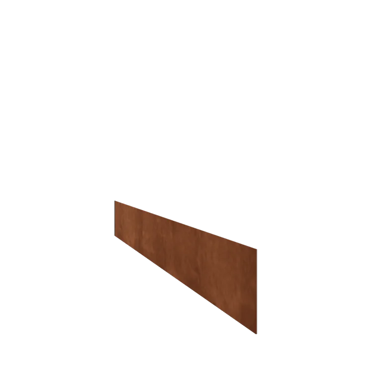 Obrzeże trawnikowe ze stali corten - Proste - Wysokość 15 cm - 150 cm
