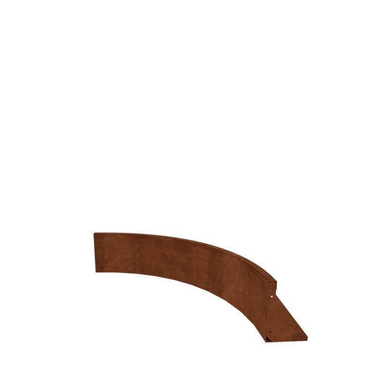 Mur oporowy ze stali corten - Łuk wewnętrzny - 100 x 100 x 30 cm