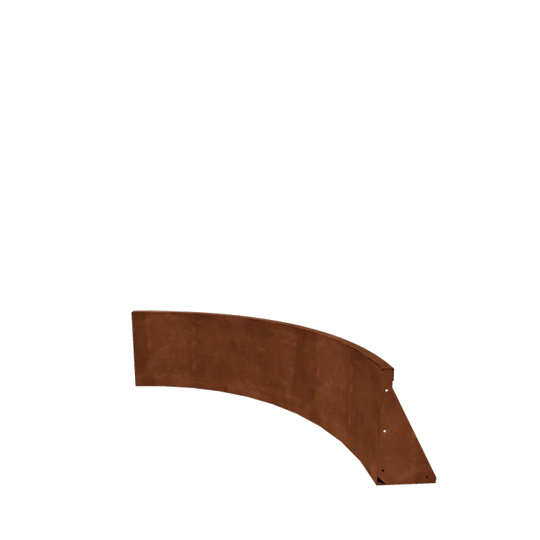 Mur oporowy ze stali corten - Łuk wewnętrzny - 100 x 100 x 40 cm