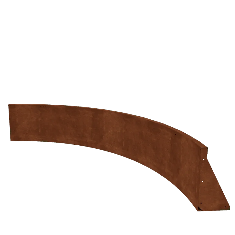 Mur oporowy ze stali corten - Łuk wewnętrzny - 150 x 150 x 40 cm