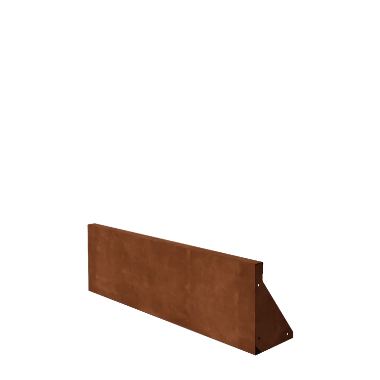 Mur oporowy ze stali corten - Proste - 100 x 30 cm