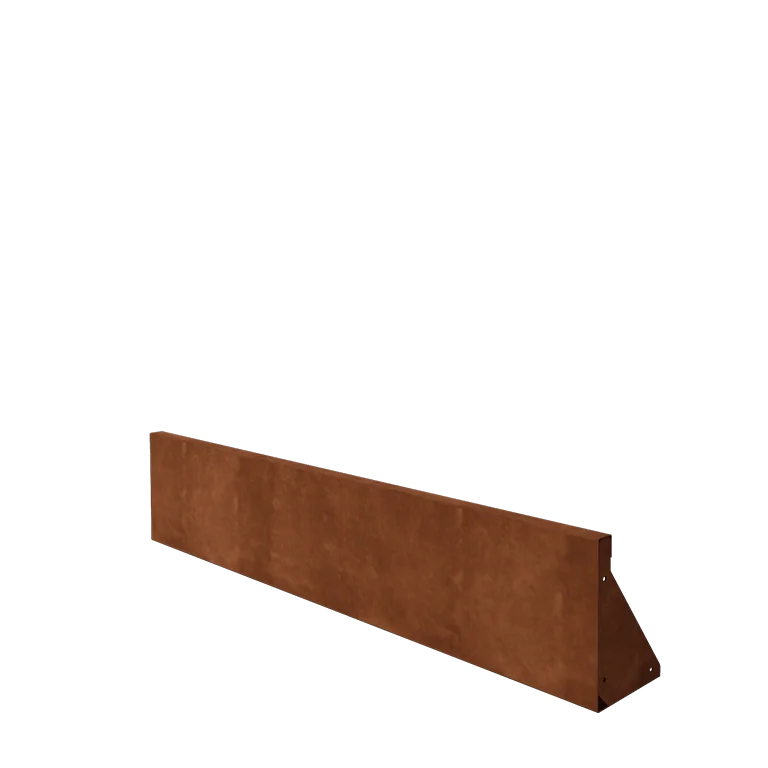 Mur oporowy ze stali corten - Proste - 150 x 30 cm