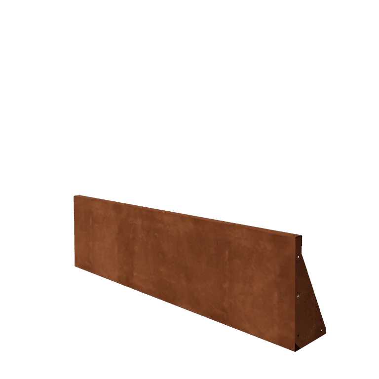 Mur oporowy ze stali corten - Proste - 150 x 40 cm