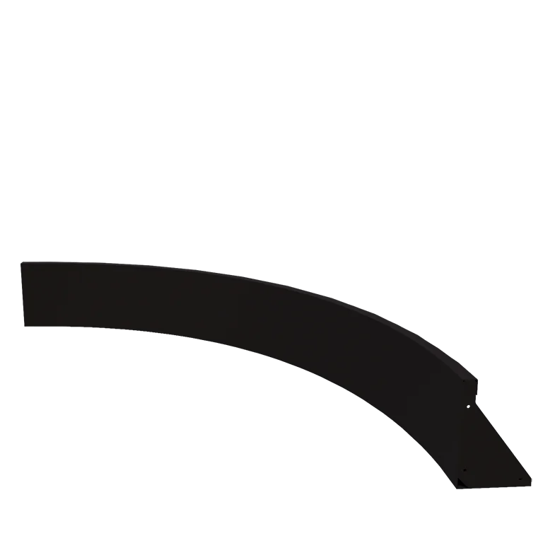 Stalowy mur oporowy - Łuk wewnętrzny - 150 x 150 x 30 cm - RAL9005 matowy (czarny)