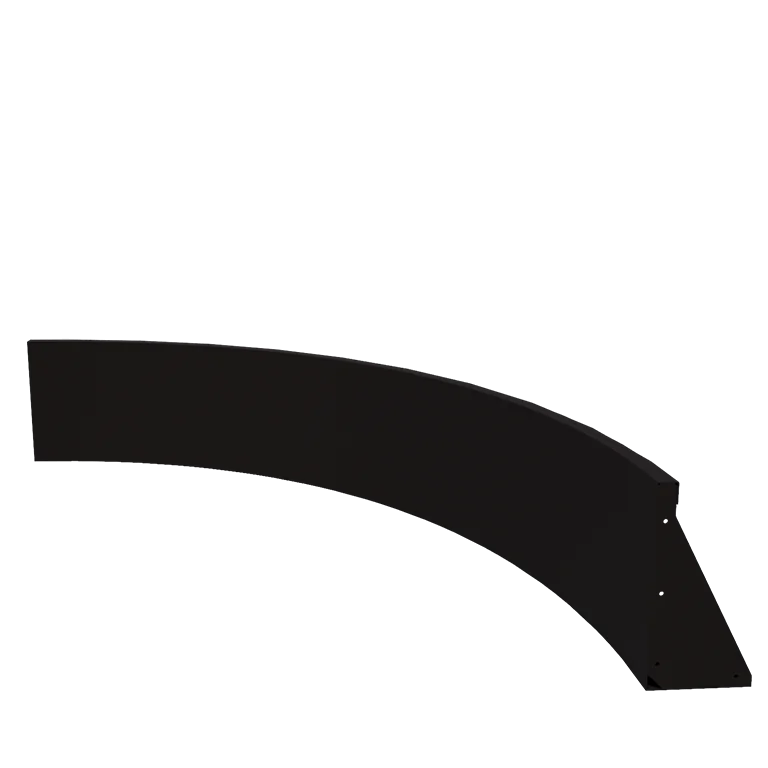 Stalowy mur oporowy - Łuk wewnętrzny - 150 x 150 x 40 cm - RAL9005 matowy (czarny)