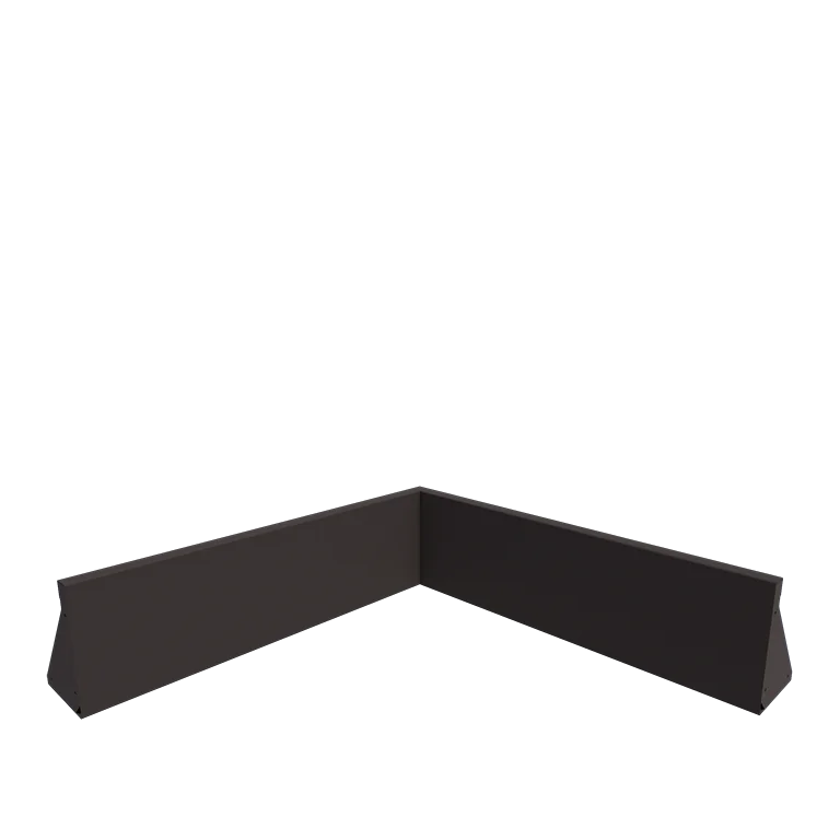 Stalowy mur oporowy - Narożnik wewnętrzny - 100 x 100 x 30 cm - RAL7016 matowy (szary antracyt)