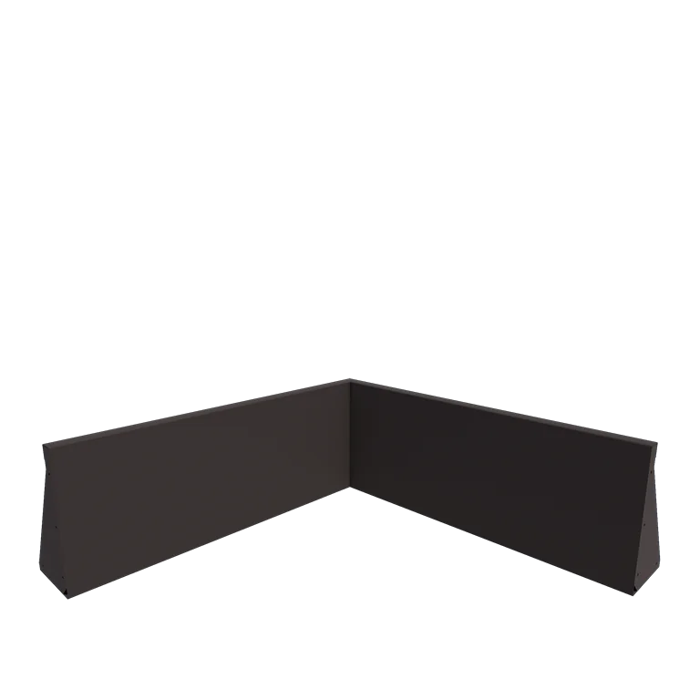 Stalowy mur oporowy - Narożnik wewnętrzny - 100 x 100 x 40 cm - RAL7016 matowy (szary antracyt)