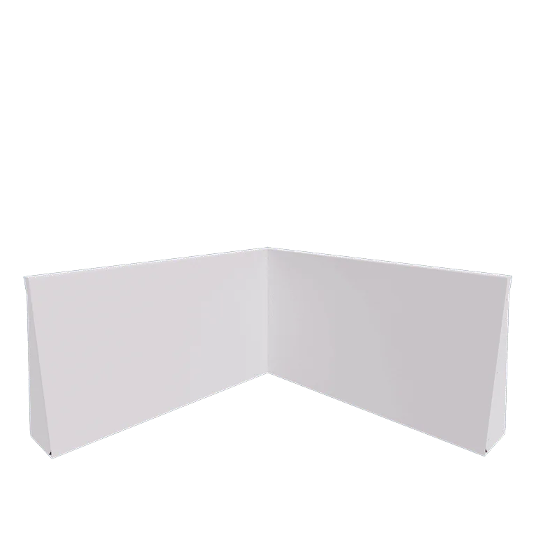 Stalowy mur oporowy - Narożnik wewnętrzny - 100 x 100 x 60 cm - RAL9010 matowy (biały)