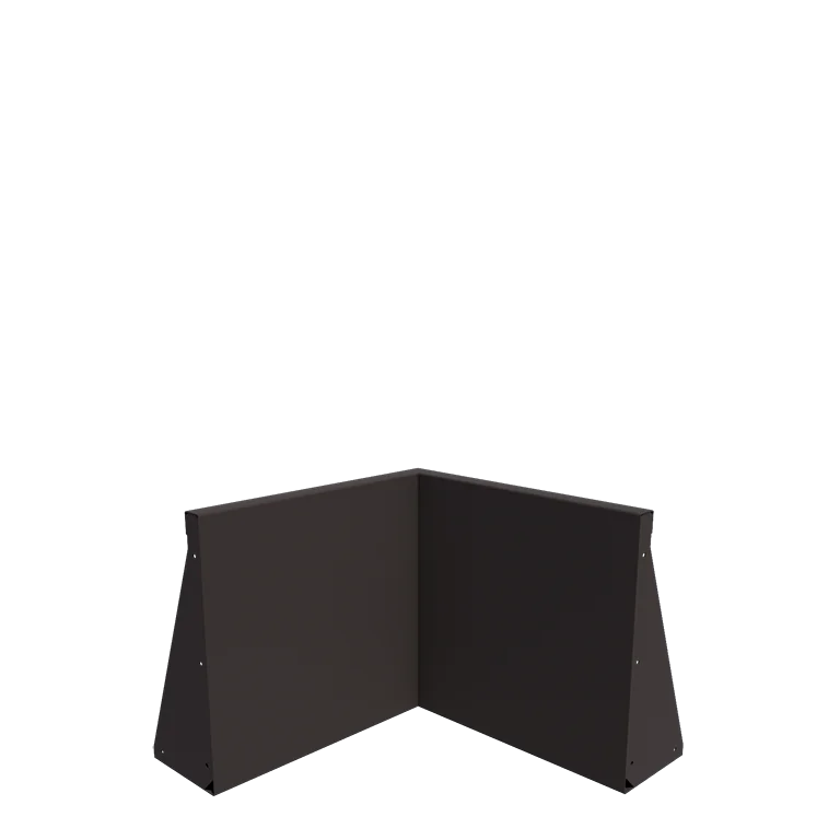 Stalowy mur oporowy - Narożnik wewnętrzny - 50 x 50 x 50 cm - Inny kolor RAL