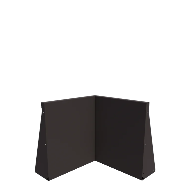 Stalowy mur oporowy - Narożnik wewnętrzny - 50 x 50 x 60 cm - RAL7016 matowy (szary antracyt)