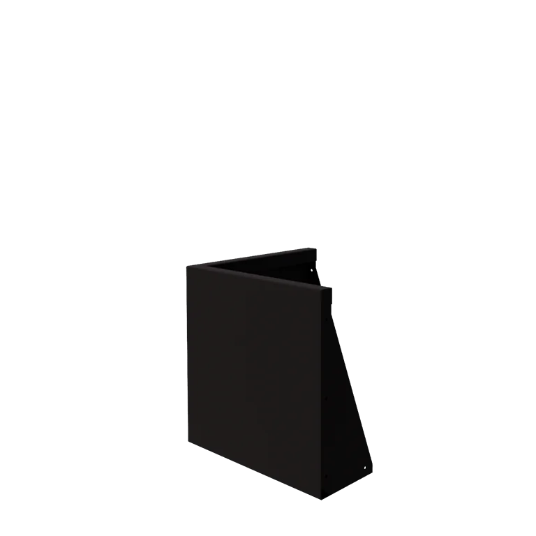 Stalowy mur oporowy - Narożnik zewnętrzny - 50 x 50 x 50 cm - RAL9005 matowy (czarny)