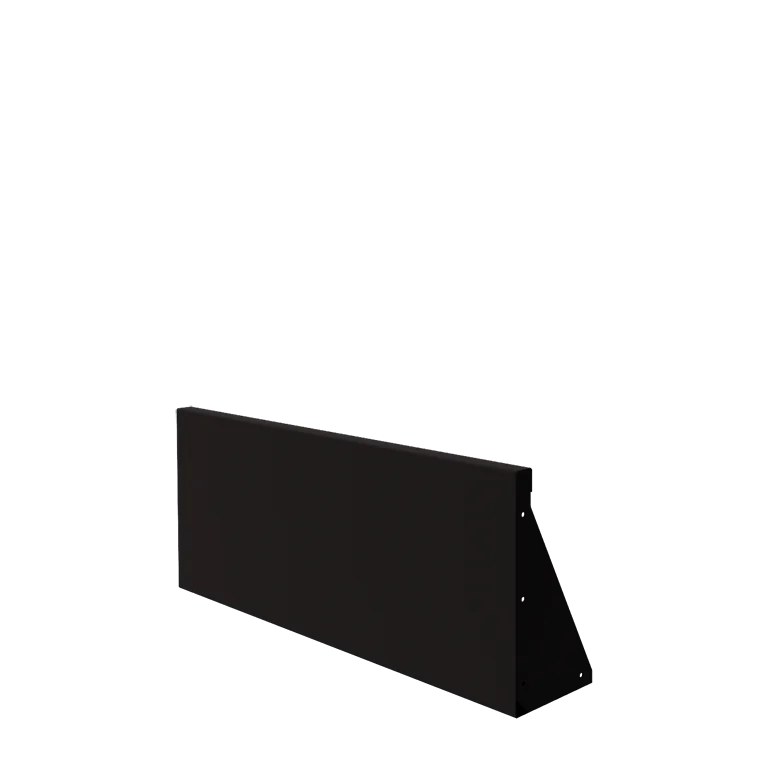 Stalowy mur oporowy - Proste - 100 x 40 cm - RAL9005 matowy (czarny)