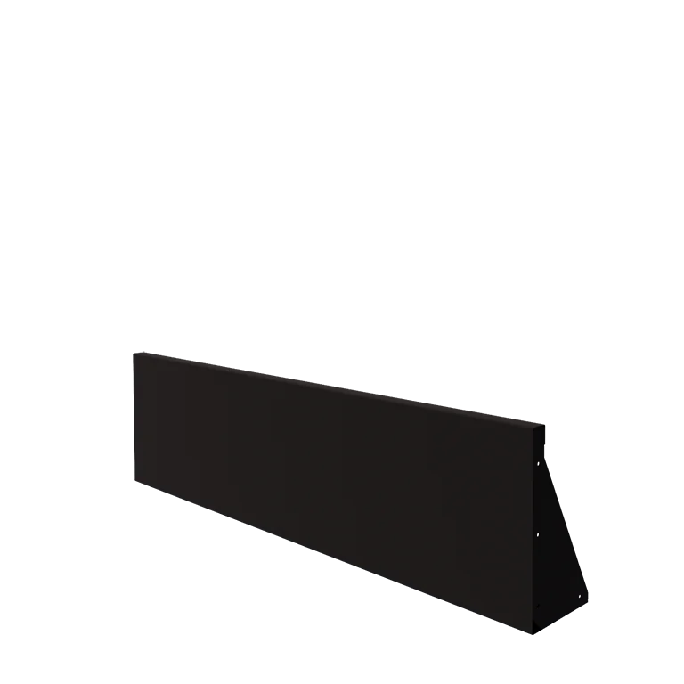 Stalowy mur oporowy - Proste - 150 x 40 cm - RAL9005 matowy (czarny)