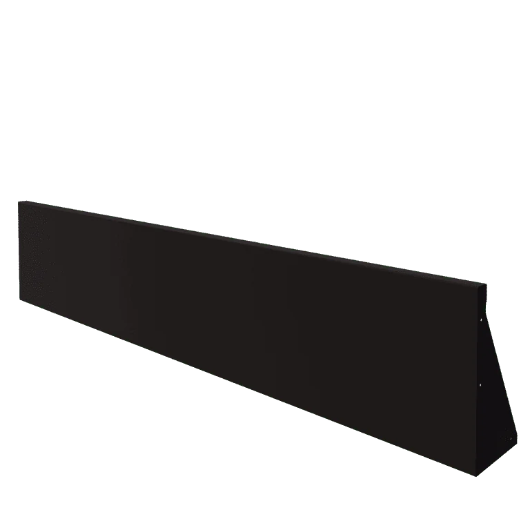Stalowy mur oporowy - Proste - 200 x 40 cm - RAL9005 matowy (czarny)