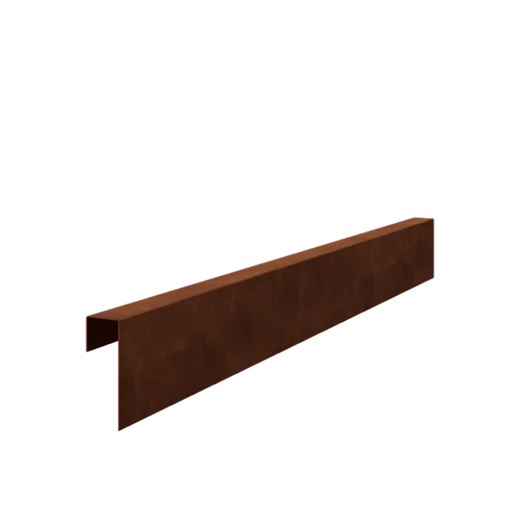 Profil przejściowy ze stali corten - 15 x 5 x 5 cm - 150 cm