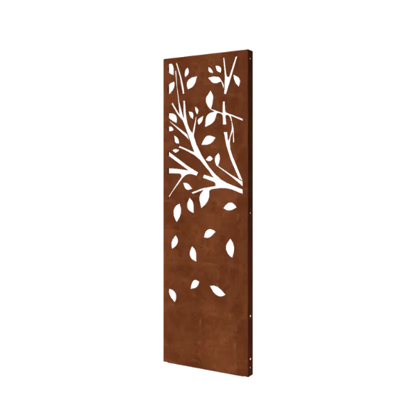 Panel dekoracyjny ze stali corten - Drzewo - Deel 3 - 60 x 6 x 190 cm