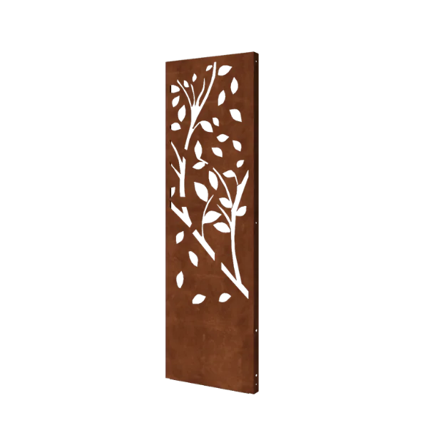 Panel dekoracyjny ze stali corten - Drzewo - Deel 4 - 60 x 6 x 190 cm