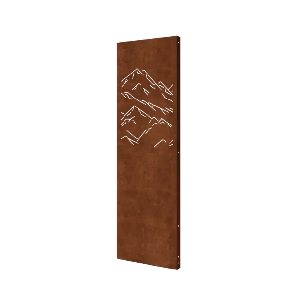 Panel dekoracyjny ze stali corten - Góry 3 - 60 x 6 x 190 cm