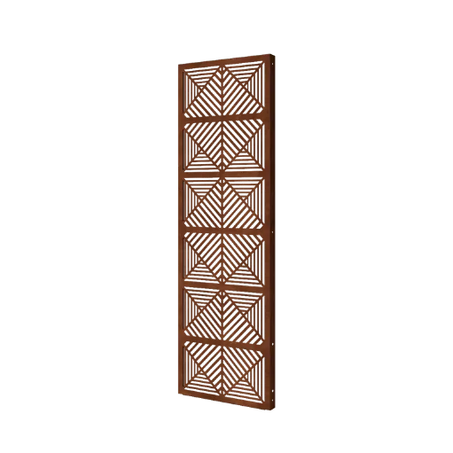 Panel dekoracyjny ze stali corten - Linie 1 - 60 x 6 x 190 cm