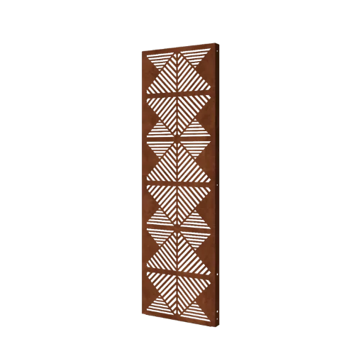 Panel dekoracyjny ze stali corten - Linie 2 - 60 x 6 x 190 cm