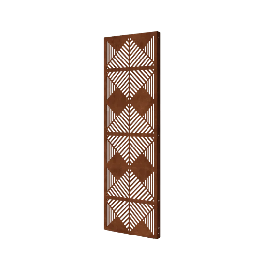 Panel dekoracyjny ze stali corten - Linie 3 - 60 x 6 x 190 cm
