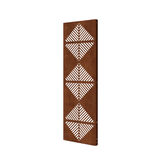 Panel dekoracyjny ze stali corten - Linie 4 - 60 x 6 x 190 cm
