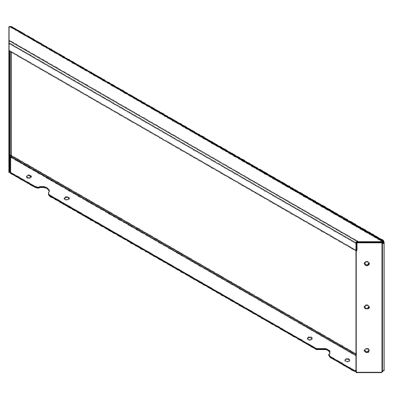 Stalowa donica - Panel - 30 x 100 cm - RAL9005 matowy (czarny)