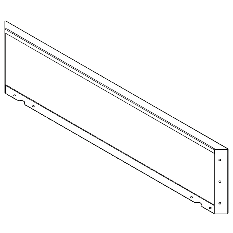 Stalowa donica - Panel - 30 x 120 cm - RAL9010 matowy (biały)