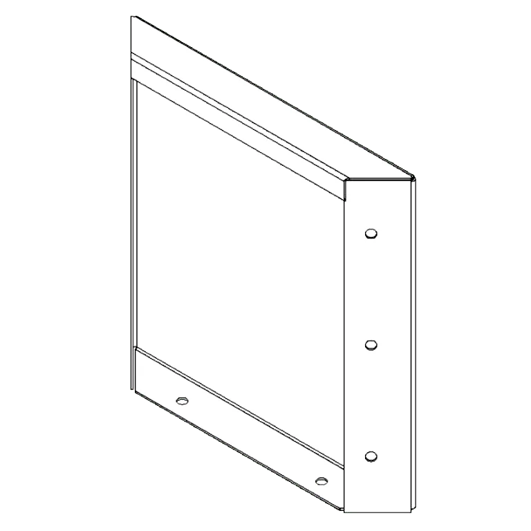 Stalowa donica - Panel - 30 x 30 cm - RAL9010 matowy (biały)