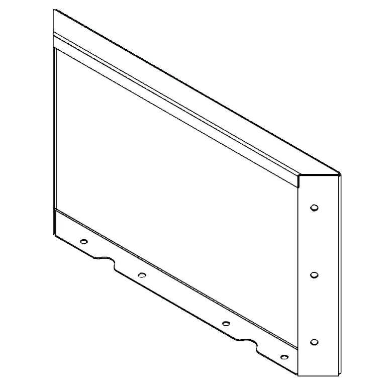 Stalowa donica - Panel - 30 x 50 cm - RAL7016 matowy (szary antracyt)