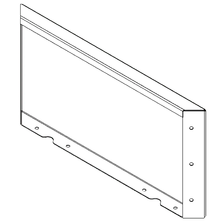 Stalowa donica - Panel - 30 x 60 cm - RAL9010 matowy (biały)