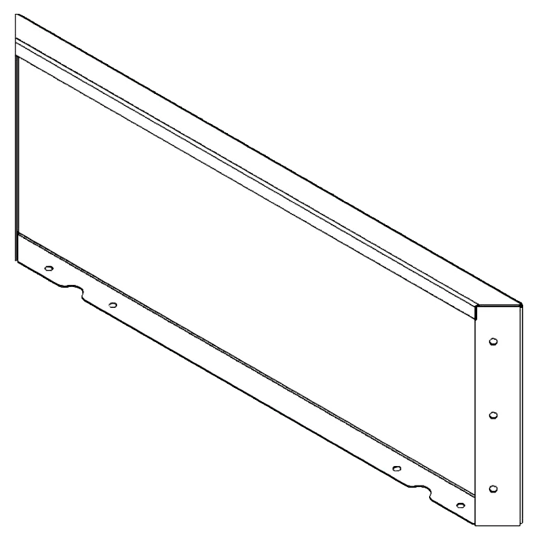 Stalowa donica - Panel - 30 x 80 cm - RAL7016 matowy (szary antracyt)