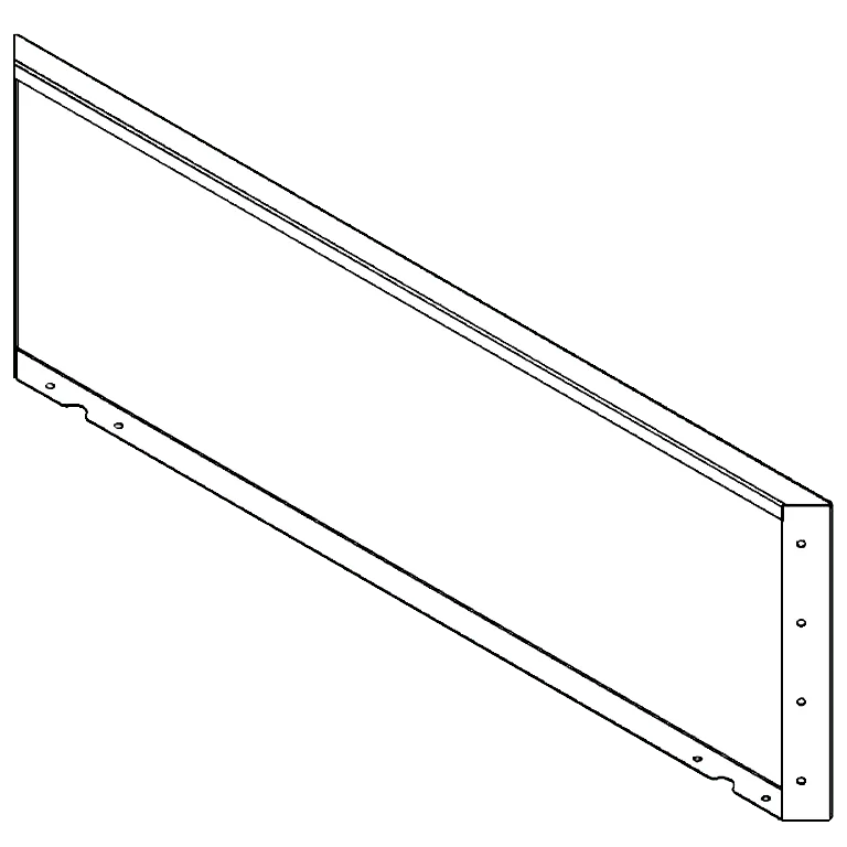 Stalowa donica - Panel - 40 x 120 cm - RAL9010 matowy (biały)