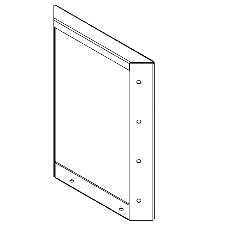 Stalowa donica - Panel - 40 x 30 cm - RAL9010 matowy (biały)