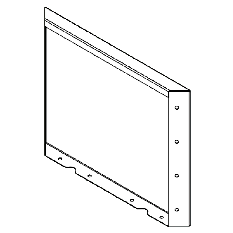 Stalowa donica - Panel - 40 x 50 cm - RAL9005 matowy (czarny)