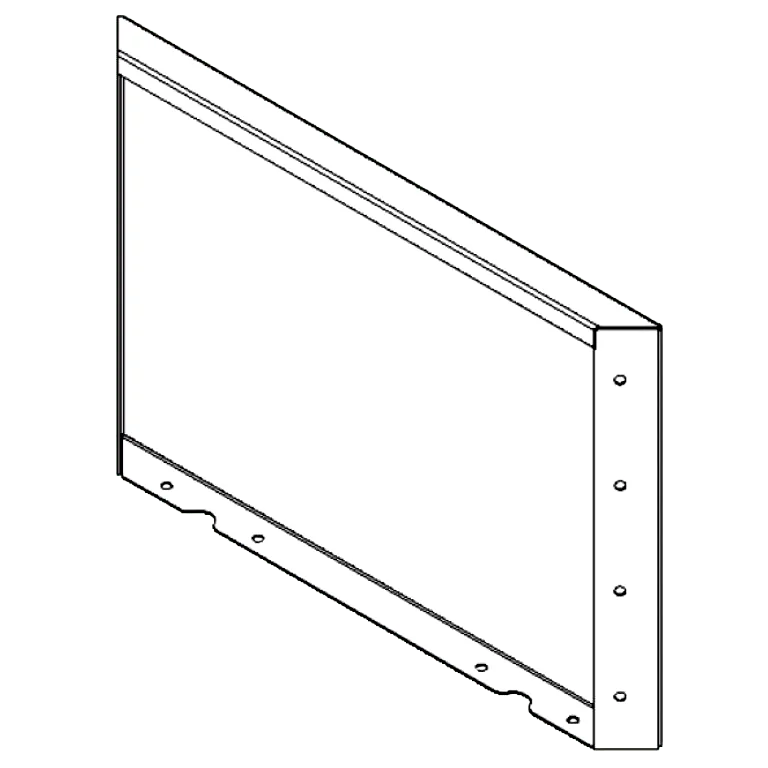 Stalowa donica - Panel - 40 x 60 cm - RAL9010 matowy (biały)